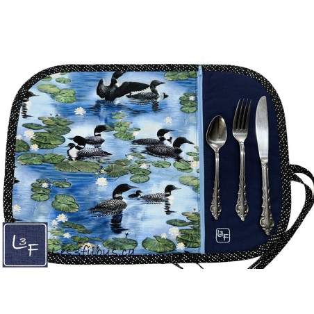 Canards Huards Napperon avec Pochette Personnalisé Prêt à Broder NAP-478P