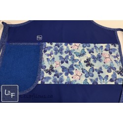 Papillons Tablier Beu avec Essuie-mains Adulte Prêt à Broder TEM-404P