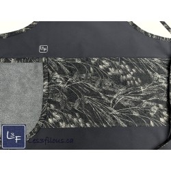 Feuillage et Blé Tablier Adulte Gris avec Essuie-mains Prêt à Broder TEM-406P