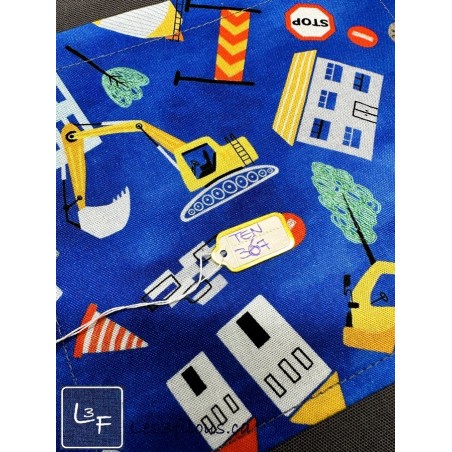 Construction Camion Grue Tissu TIS-0762*