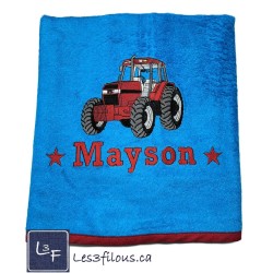 Tracteur Drap de Bain Brodé et Personnalisé DRA-033