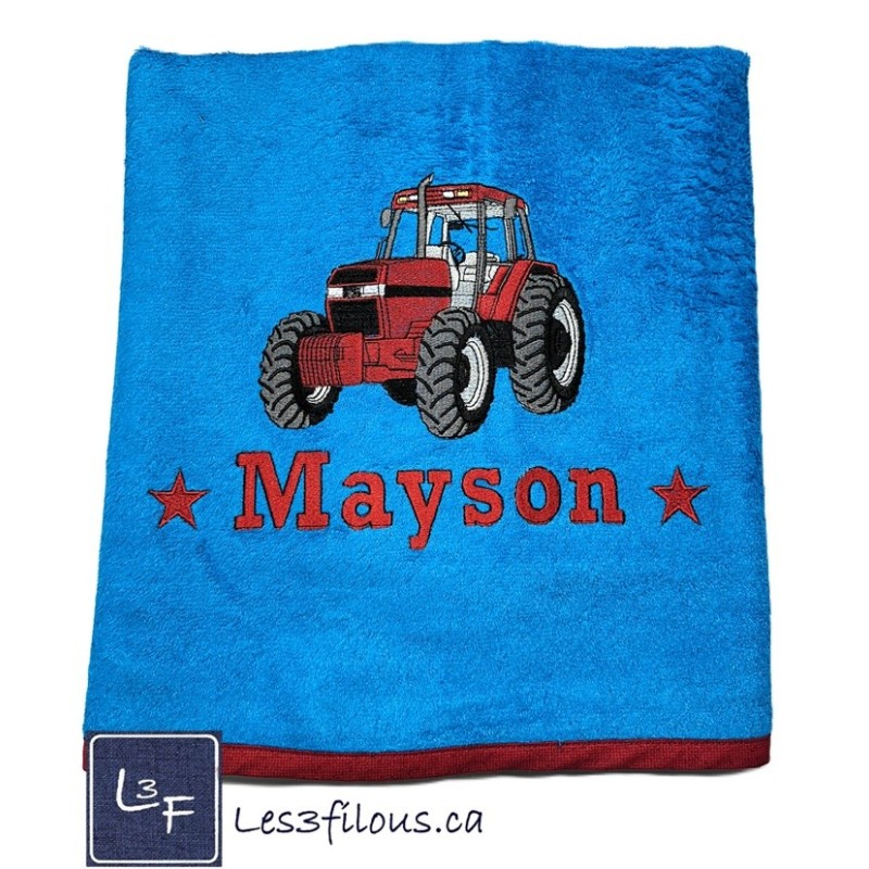 Tracteur Drap de Bain Brodé et Personnalisé DRA-033
