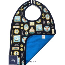 Ancre Nautique Bateau Mer Bavette Bavoir pour Adulte Format REG BAA-209P