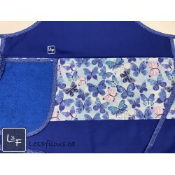 Papillons Tablier Beu avec Essuie-mains Adulte Prêt à Broder TEM-427P