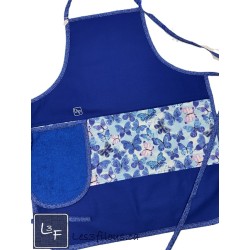 Papillons Tablier Beu avec Essuie-mains Adulte Prêt à Broder TEM-427P