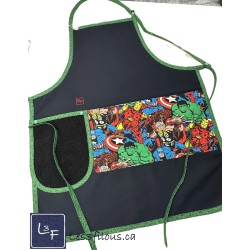 Super Héros Hulk Marvel Tablier Adulte avec Essuie-mains Couleur Marine Prêt à Broder TEM-438P