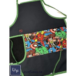 Super Héros Hulk Marvel Tablier Adulte avec Essuie-mains Couleur Marine Prêt à Broder TEM-438P