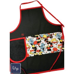 Minnie Petites Souris Tablier Noir avec Essuie-mains Adulte Pret à Broder TEM-456P
