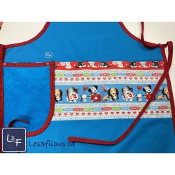 Personnel Médical Chiens Docteur Tablier avec Essuie-mains Adulte couleur Aqua Prêt à Broder TEM-457P