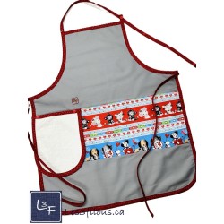Personnel Médical Chiens Chats Souris Docteur Tablier avec Essuie-mains Adulte couleur Gris Prêt à Broder TEM-455P