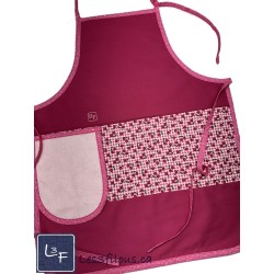Cerises Cherry Tablier Adulte avec Essuie-mains Couleur Vert Prêt à Broder TEM-431P