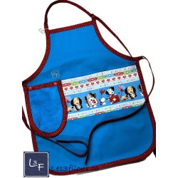 Chiens Docteur Infirmiers Médical Tablier Avec Essuie-mains Enfant Couleur Bleu prêt à Broder TEN-371P