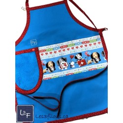 Chiens Docteur Infirmiers Médical Tablier Avec Essuie-mains Enfant Couleur Bleu prêt à Broder TEN-371P