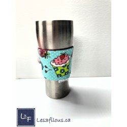 Cupcake Manchon pour Tasse à café ( boisson chaude) réutilisable MAN-001