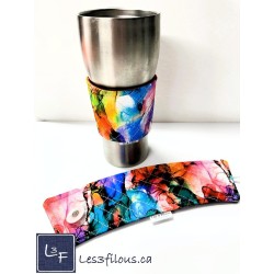 Aquarelle Manchon pour Tasse à café ( boisson chaude) réutilisable MAN-007