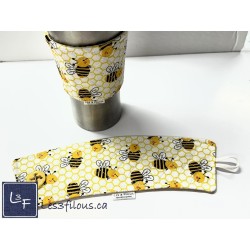 Abeilles Manchon pour Tasse à café ( boisson chaude) réutilisable MAN-004