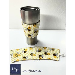 Abeilles Manchon pour Tasse à café ( boisson chaude) réutilisable MAN-004