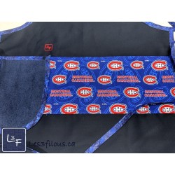 Hockey Tablier Bleu Nuit  avec Essuie-mains Adulte Pret à Broder TEM-459P