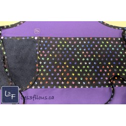 Pattes de Chiens Chats Multicouleur Tablier avec Essuie-mains Adulte Unisexe Couleur Mauve TEM-461P