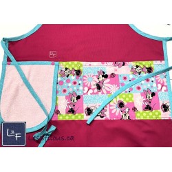 Minnie Petites Souris Tablier Noir avec Essuie-mains Adulte Pret à Broder TEM-465P