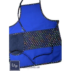 Pattes de Chiens Chats Multicouleur Tablier avec Essuie-mains Adulte Unisexe Couleur Bleu TEM-471P