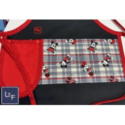 Tablier Enfant Minnie Mouse Essuie-mains Prêt à Broder TEN-379P