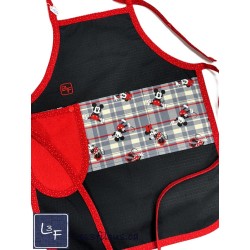 Tablier Enfant Minnie Mouse Essuie-mains Prêt à Broder TEN-379P