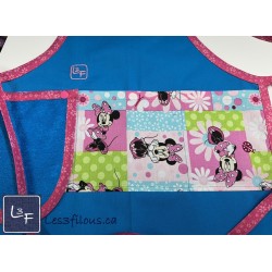 Tablier Enfant Minnie Mouse Essuie-mains Prêt à Broder TEN-380P