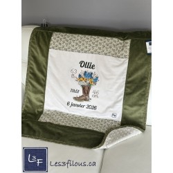 Cowboy Western Couverture Ultra-Douce Brodée et Personnalisée CUD-102
