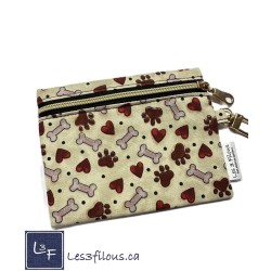 Porte-clés Porte-monnaie 3-en-1 pattes et coeurs | Les 3 Filous