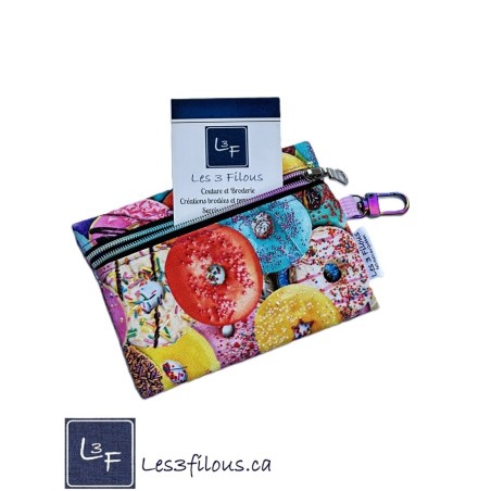 Porte-clés Porte-monnaie 3-en-1 Beignets Donuts | Les 3 Filous