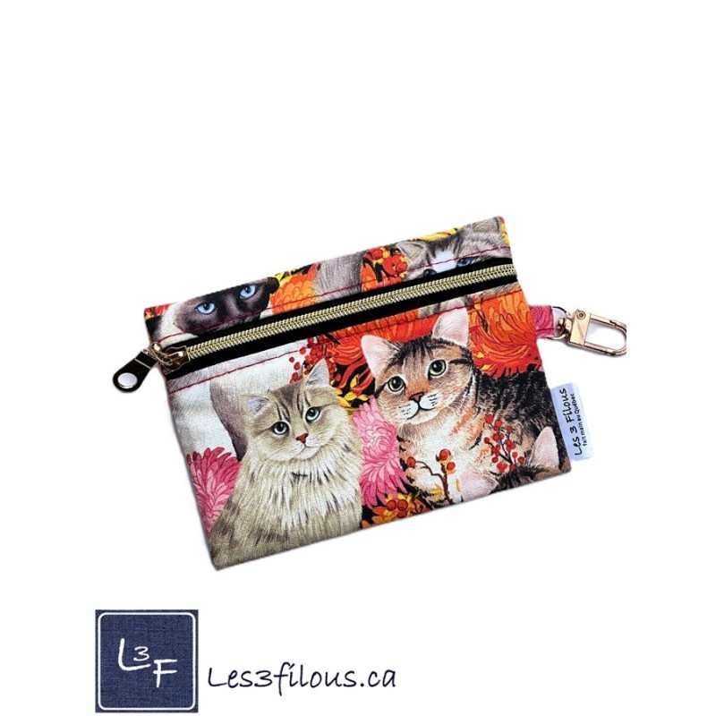 Porte-clés Porte-monnaie 3-en-1 2Chats | Les 3 Filous