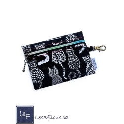 Porte-clés Porte-monnaie 3-en-1 Chats Silhouette | Les 3 Filous