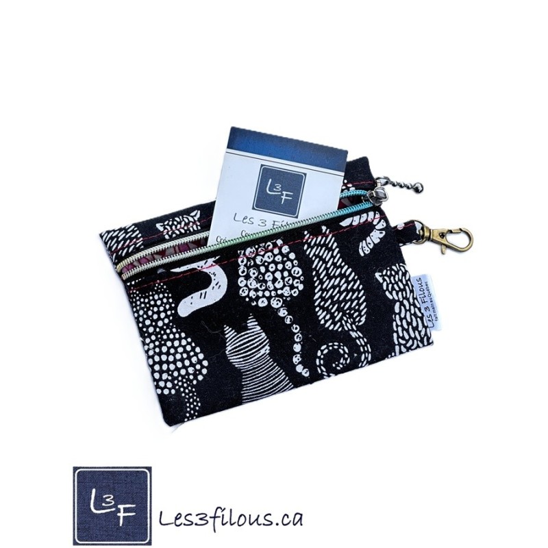 Porte-clés Porte-monnaie 3-en-1 Chats Silhouette | Les 3 Filous