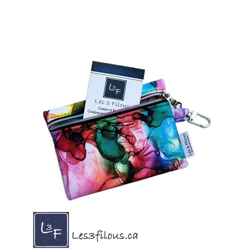 Porte-clés Porte-monnaie 3-en-1 Aquarelle | Les 3 Filous