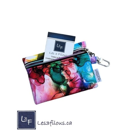 Porte-clés Porte-monnaie 3-en-1 Aquarelle | Les 3 Filous