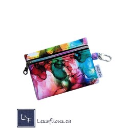 Porte-clés Porte-monnaie 3-en-1 Aquarelle | Les 3 Filous