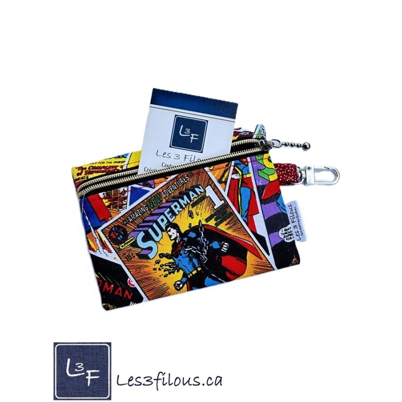 Porte-clés Porte-monnaie 3-en-1 Superman | Les 3 Filous