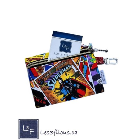 Porte-clés Porte-monnaie 3-en-1 Superman | Les 3 Filous