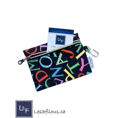 Porte-clés Porte-monnaie 3-en-1 lettres  | Les 3 Filous