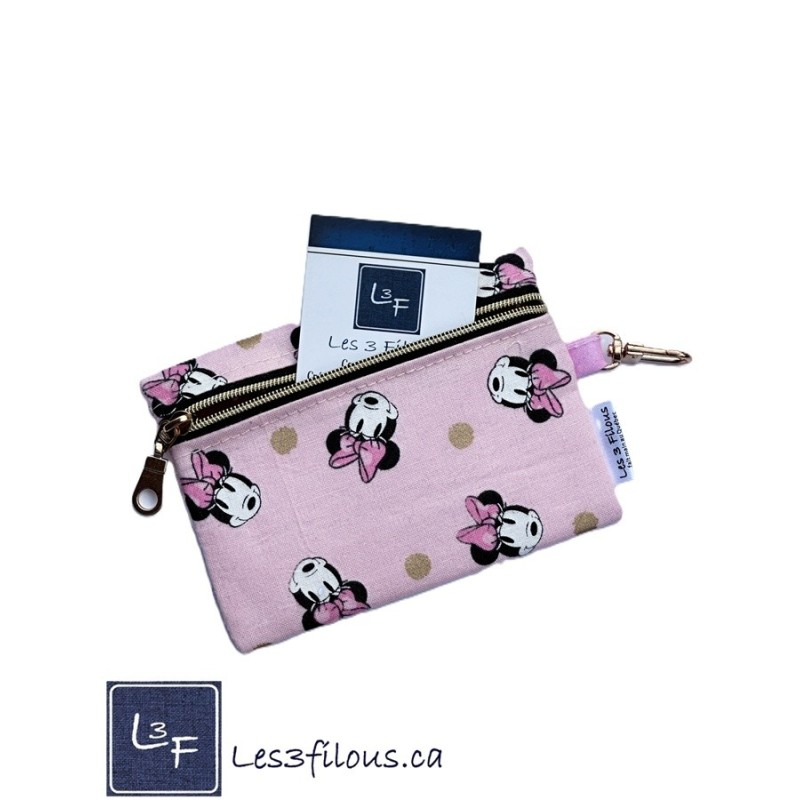 Porte-clés Porte-monnaie 3-en-1 Souris Minnie | Les 3 Filous