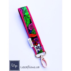 Porte-clé bracelet avec mousqueton Bohème | Les 3 Filous