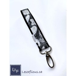 Porte-clé bracelet avec mousqueton Papillons | Les 3 Filous