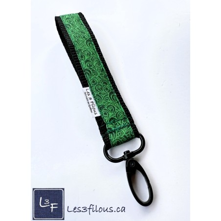 Porte-clés bracelet avec mousqueton Arabesque | Les 3 Filous