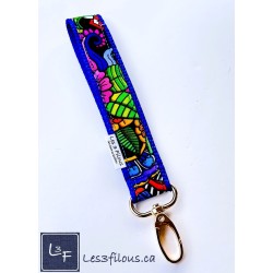 Porte-clés bracelet avec mousqueton Bohème Royal | Les 3 Filous