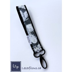 Porte-clés bracelet avec mousqueton Papillons | Les 3 Filous