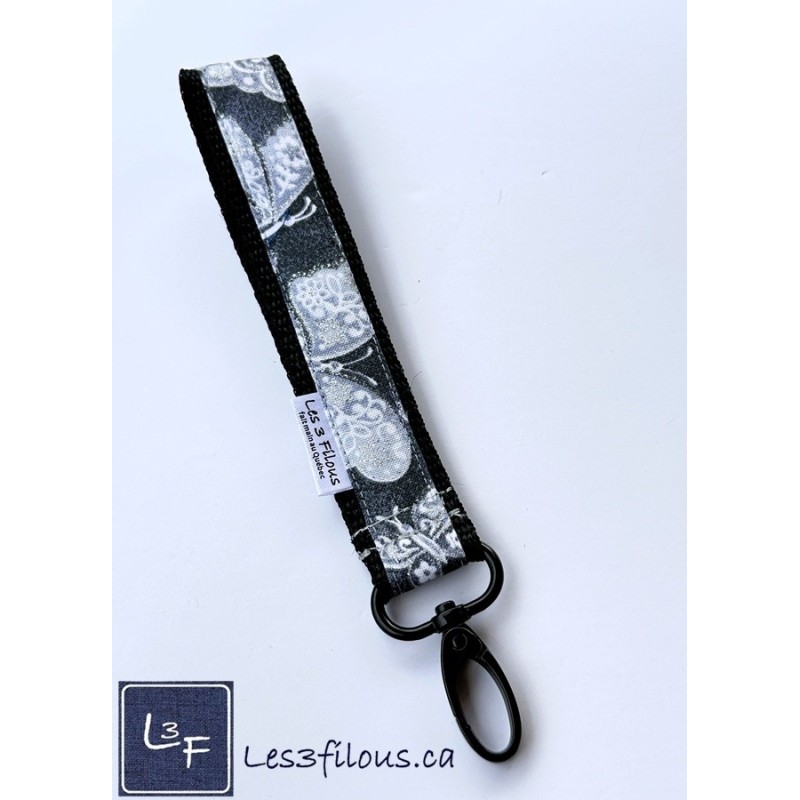 Porte-clés bracelet avec mousqueton Papillons | Les 3 Filous