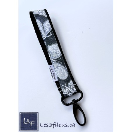 Porte-clés bracelet avec mousqueton Papillons | Les 3 Filous