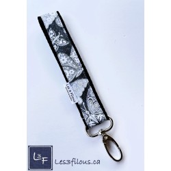 Porte-clés bracelet avec mousqueton Papillons | Les 3 Filous