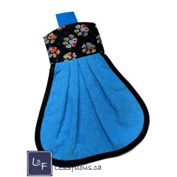 Serviette de cuisine à suspendre et attachable – Pattes de Chiens| les 3 Filous